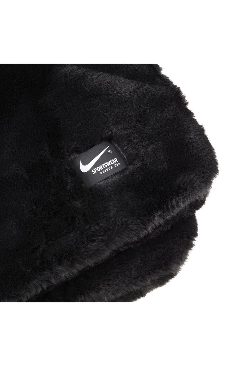 Nike Swoosh Faux Fur Throw Blanket, Alternate, color, 