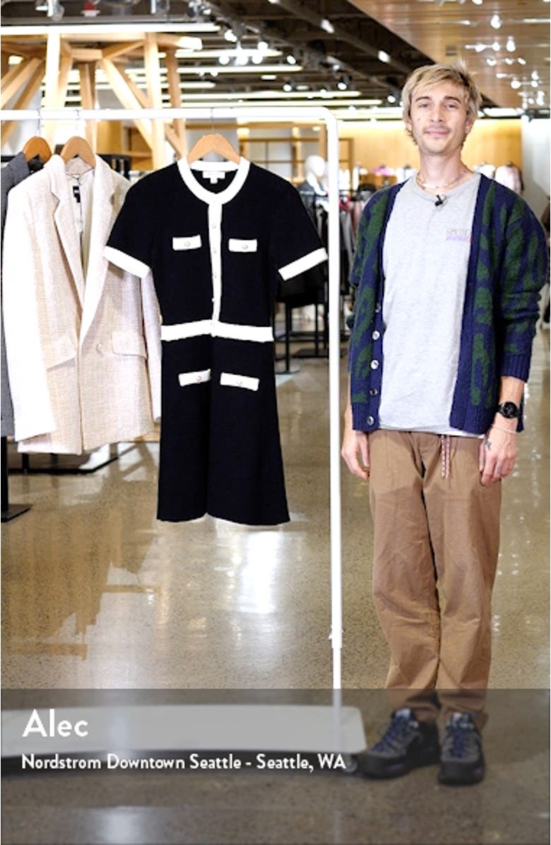 Contrast Button Rib Minidress, sales video thumbnail