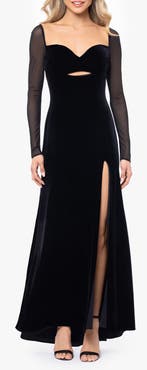 Blondie Nites Long Sleeve Velvet Dress