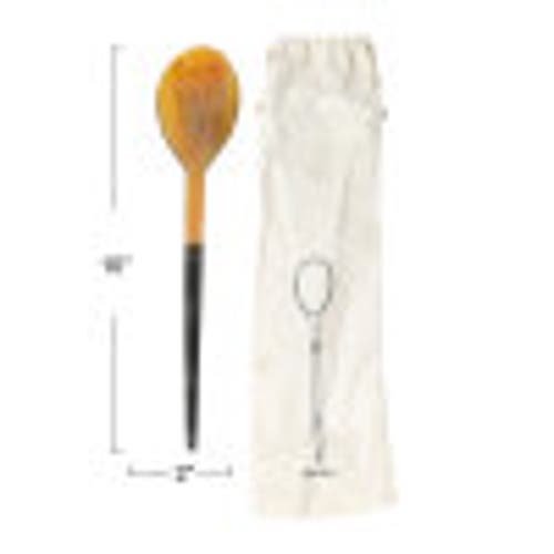 Storied Home Horn Serving Spoon In Brown