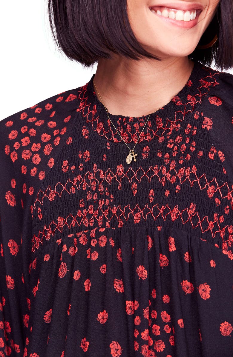Free People Flowers in Her Hair Smock Detail Tunic Top, Alternate, color, 