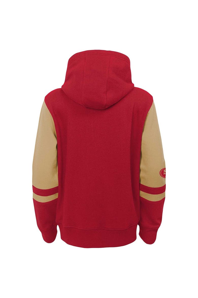 Preschool Scarlet San Francisco 49ers Stadium Color Block Full-Zip Hoodie, Alternate, color, Scarlet