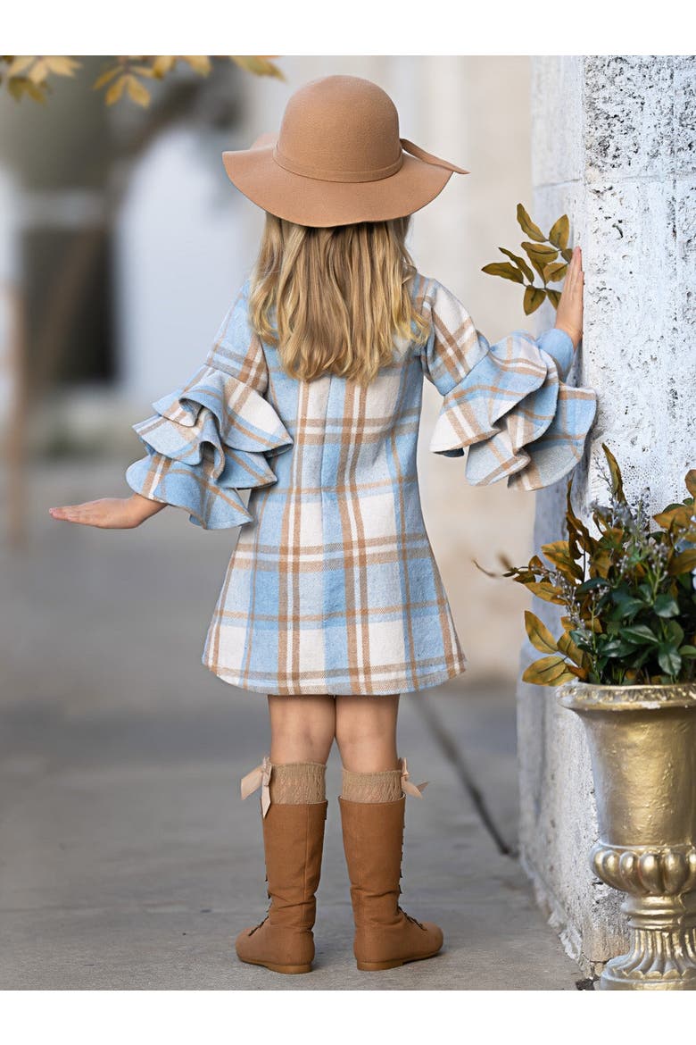 Adorable  Tiered Sleeve Sweater Dress, Alternate, color, Blue