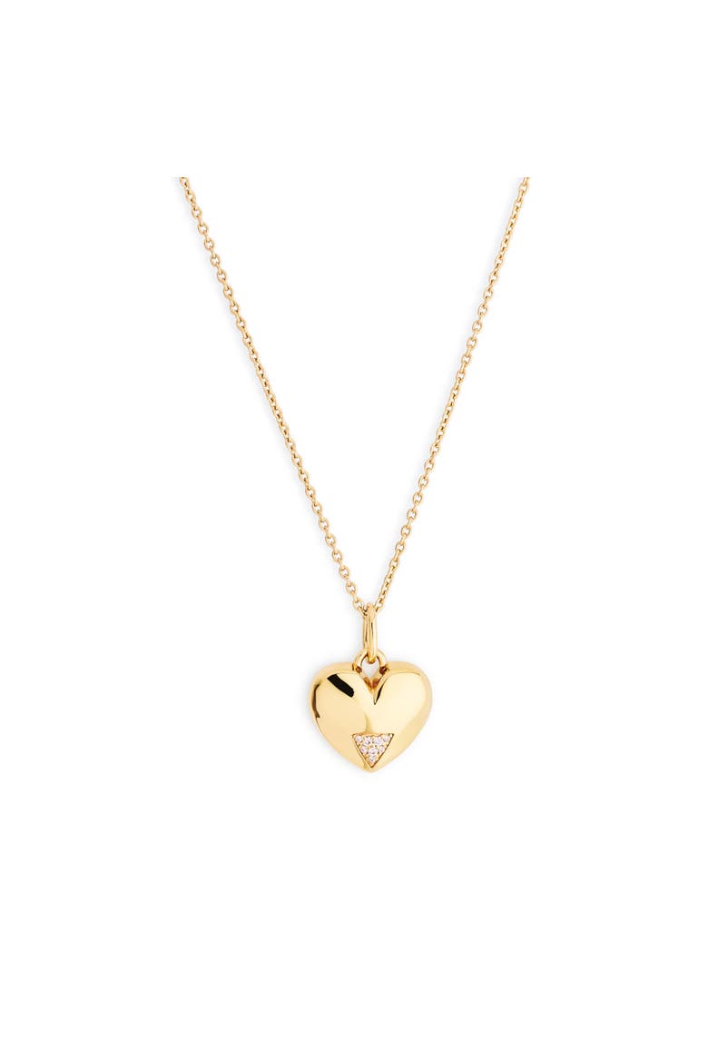 Art Deco Hearts Pendant, Main, color, Gold Vermeil