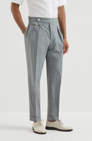 Brunello Cucinelli Trousers with double pleats and tabs