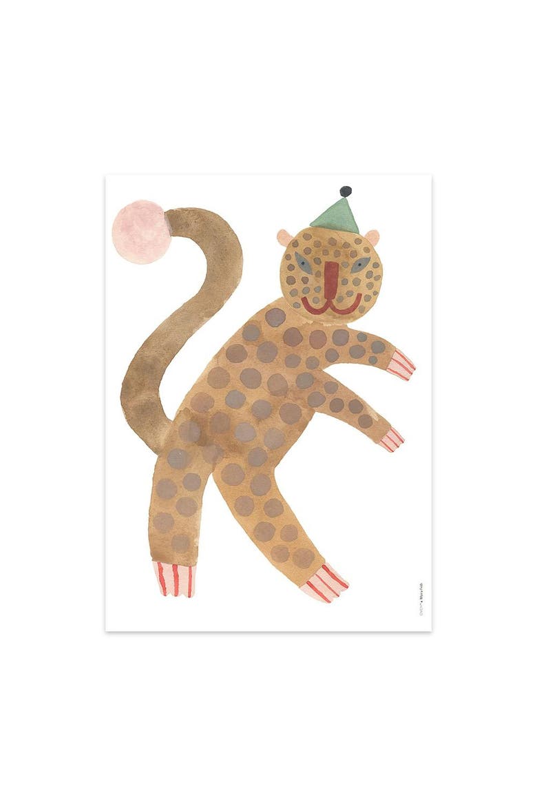 Standing Leopard Elvis Poster, Main, color, Multi