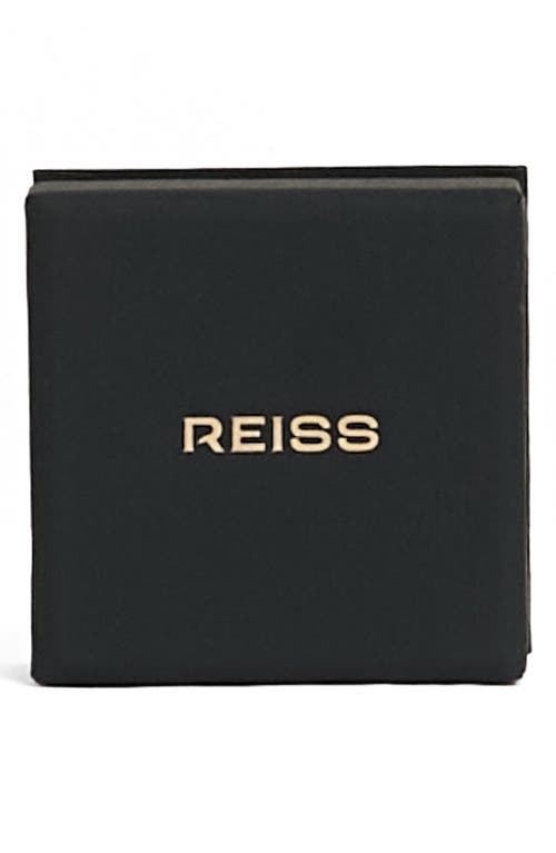 Reiss Carlotta Curve Marble Scoop Earrings In Gold Tone/grey Marble