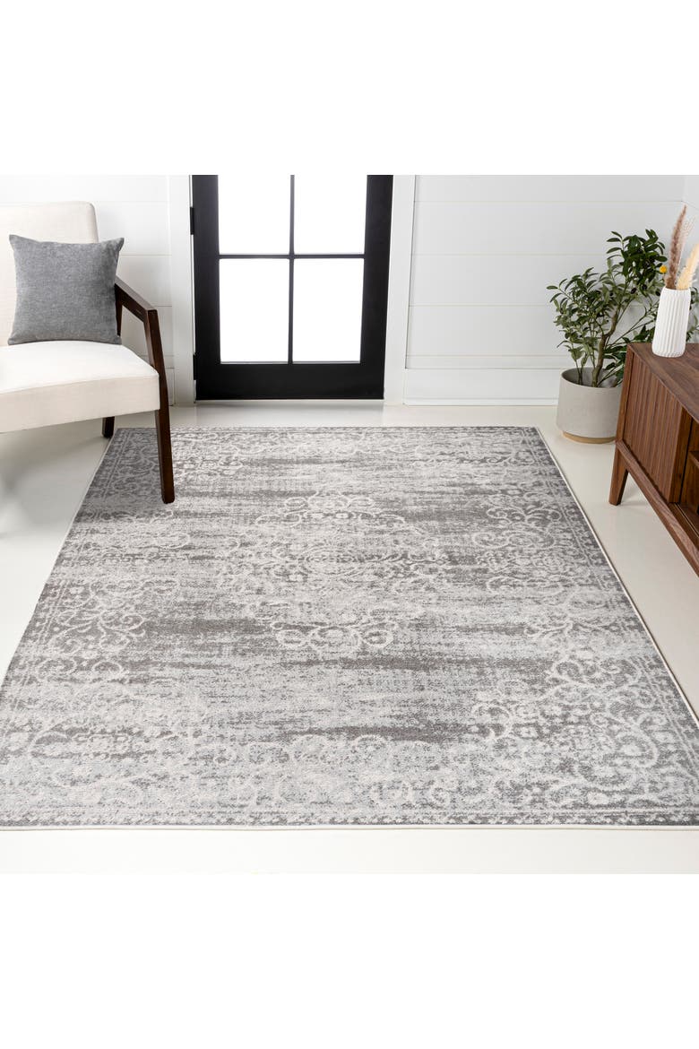 Minori Filigree Medallion Area Rug, Alternate, color, Light Gray/Cream