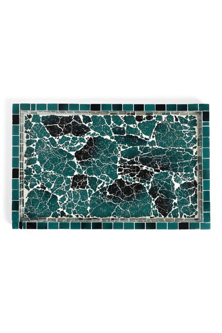 Decorative Accent Tray, Alternate, color, BLUE/ GREEN