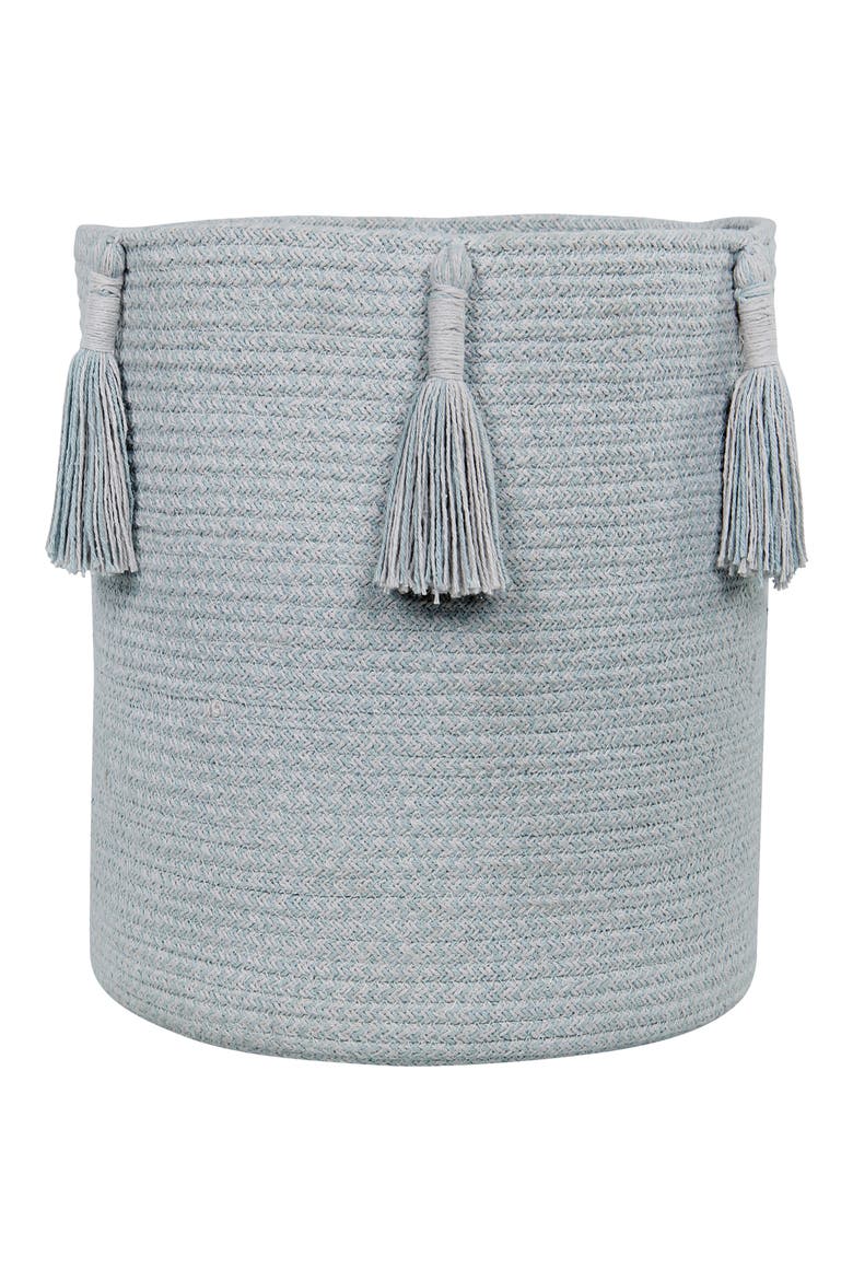 Tassel Basket, Main, color, PEARL BLUE