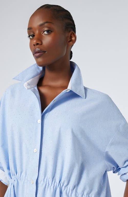 MARINA RINALDI MARINA RINALDI EGIZI DIAMANTE LONG SLEEVE COTTON SHIRTDRESS
