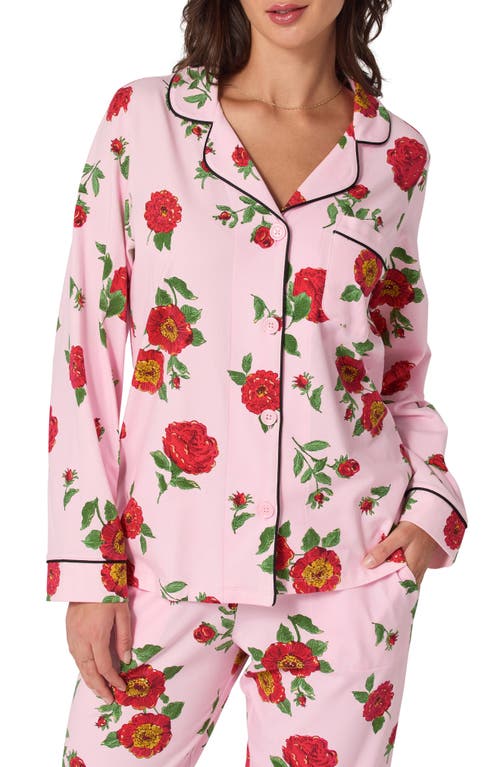 Bedhead Pajamas Print Stretch Organic Cotton Pajamas In Pink