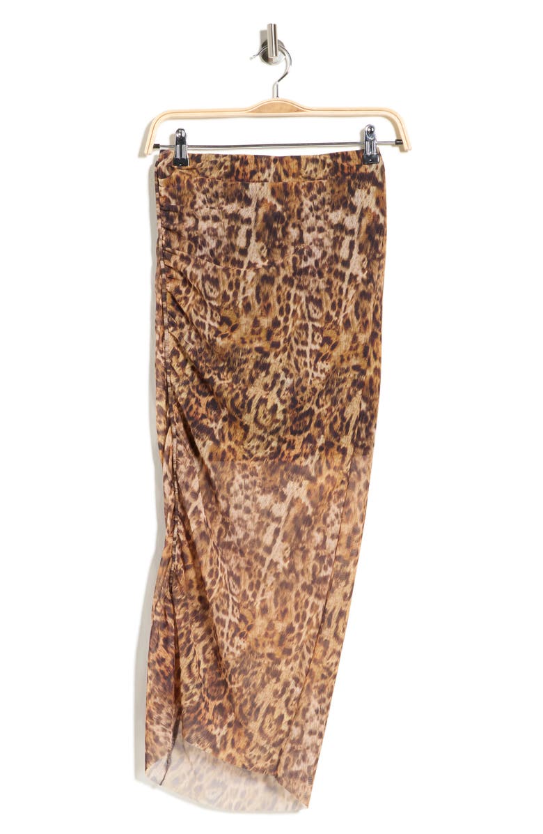 AllSaints Nora Print Mesh Skirt, Main, color, 