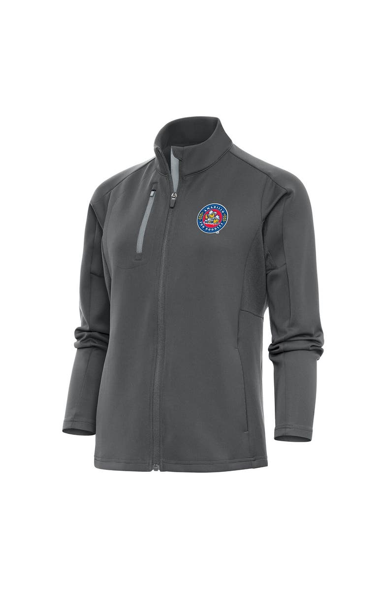 ANTIGUA Women's Antigua  Pewter Amarillo Sod Poodles Generation Full-Zip Jacket, Main, color, 
