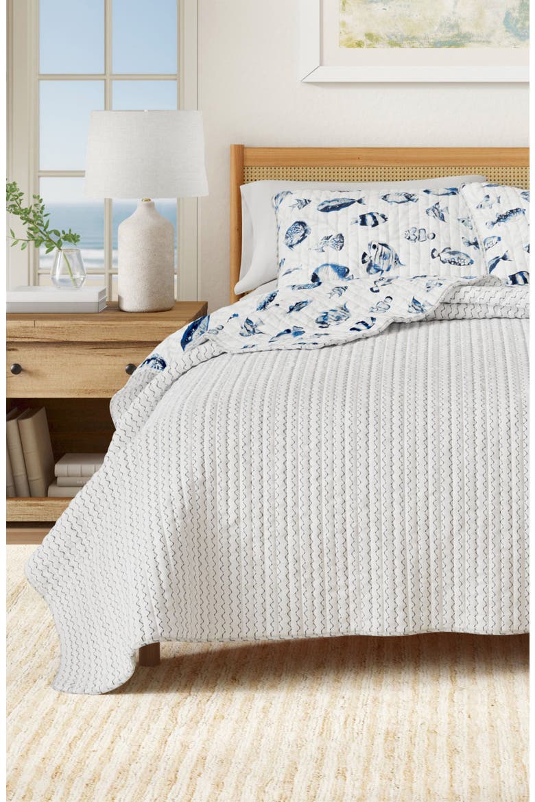 Coastal Quilt Set, Alternate, color, COASTAL FISH