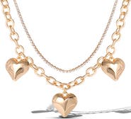 Jessica Simpson Triple Heart Statement Necklace