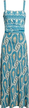 Etro Paisley Stretch Jersey Wrap Sundress