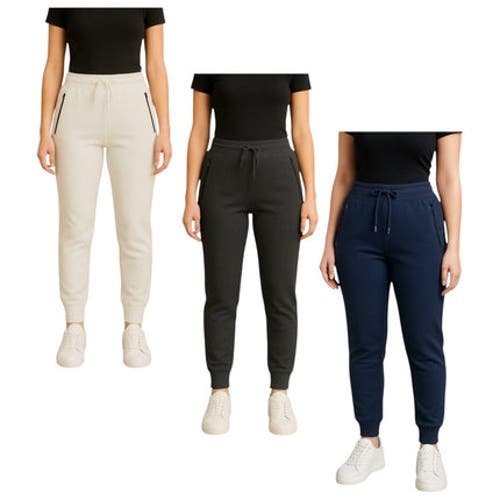 Benben Womens 3 Pack Ultra Soft Fleece Joggers