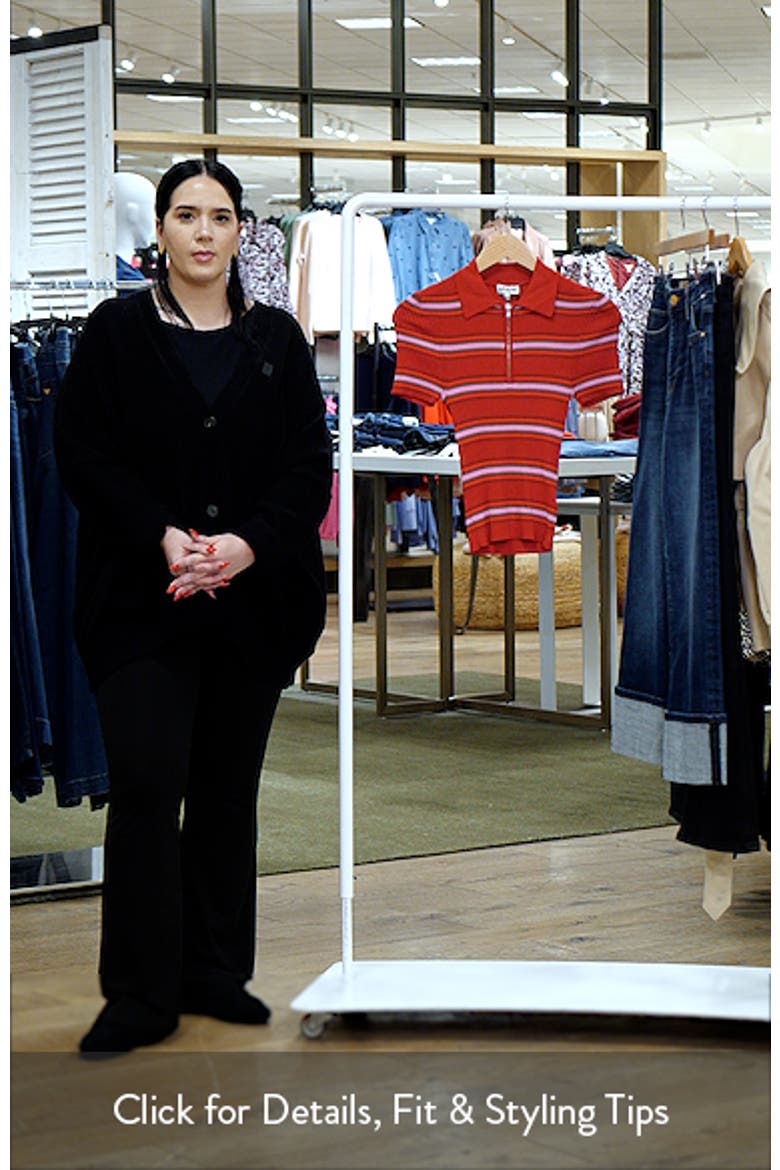 Ren Stripe Rib Polo Sweater video