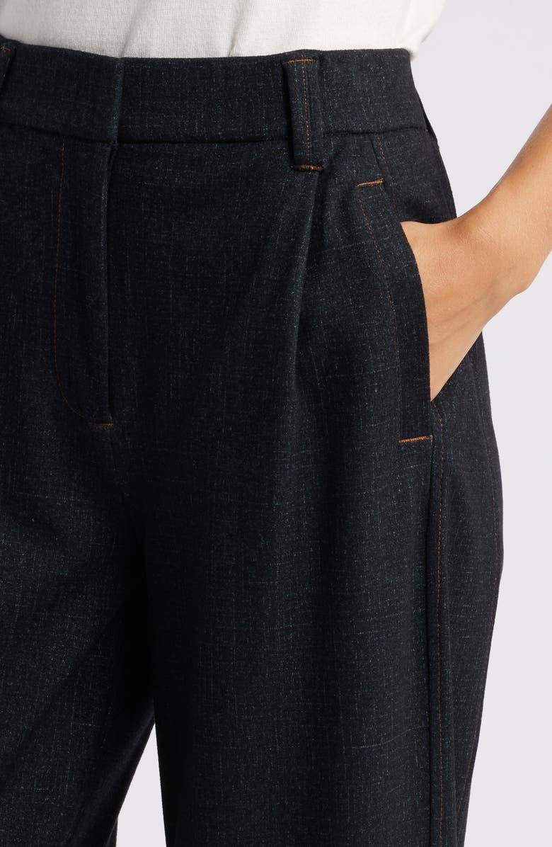 Wit & Wisdom 'Ab'Solution Skyrise Pleated Barrel Pants, Alternate, color, Dark Indigo