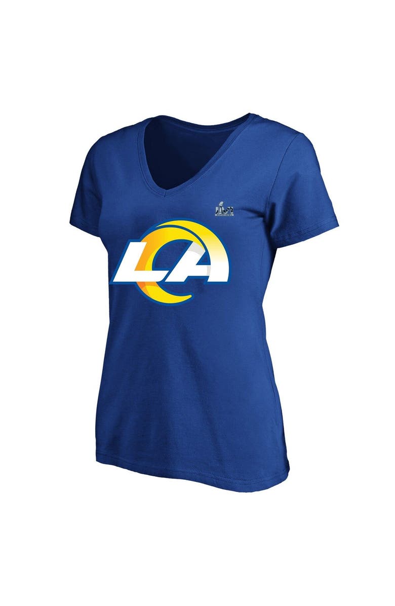 FANATICS Women's Fanatics Branded Aaron Donald Royal Los Angeles Rams Super Bowl LVI Bound Plus Size Name & Number V-Neck T-Shirt, Alternate, color,