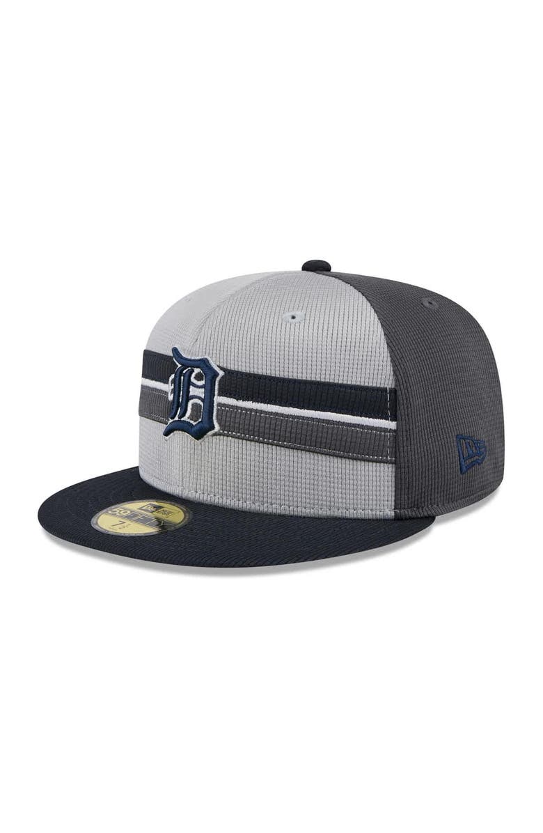 New Era Men's New Era Gray/Navy Detroit Tigers 2025 Batting Practice 59FIFTY Fitted Hat, Main, color, Gray