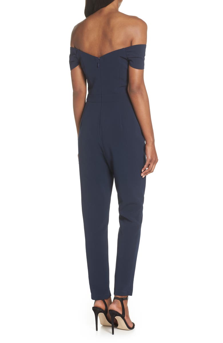 Adelyn Rae Karlie Off the Shoulder Jumpsuit, Alternate, color, 