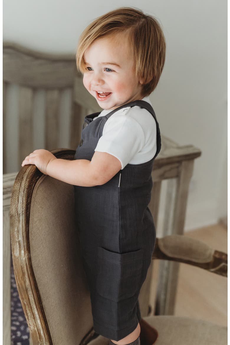 Organic Cotton Muslin Romper, Alternate, color, CHIA SEED
