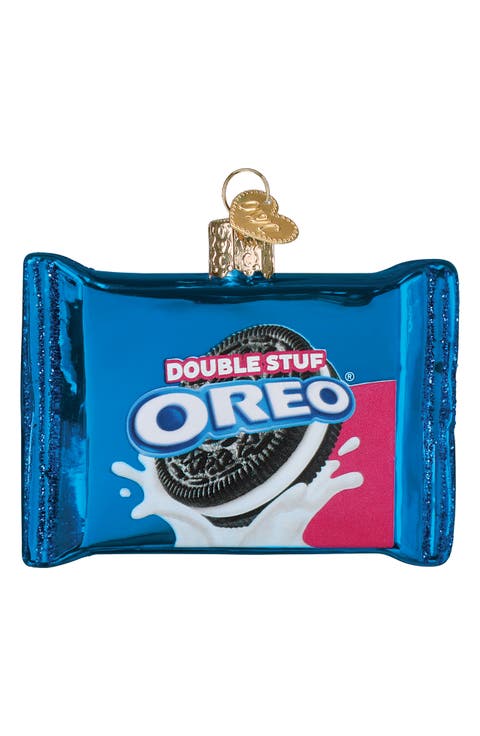 Oreo Double Stuff Cookies Glass Ornament