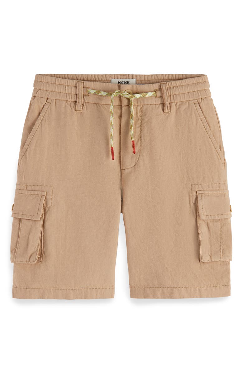 Scotch & Soda Kids' Cotton Cargo Shorts, Main, color, Soft Camel