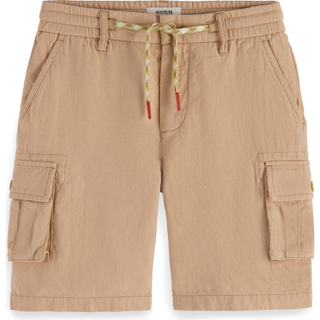 Scotch & Soda Boys' Garment Dyed Cargo Shorts - Little Kid, Big Kid In Brown