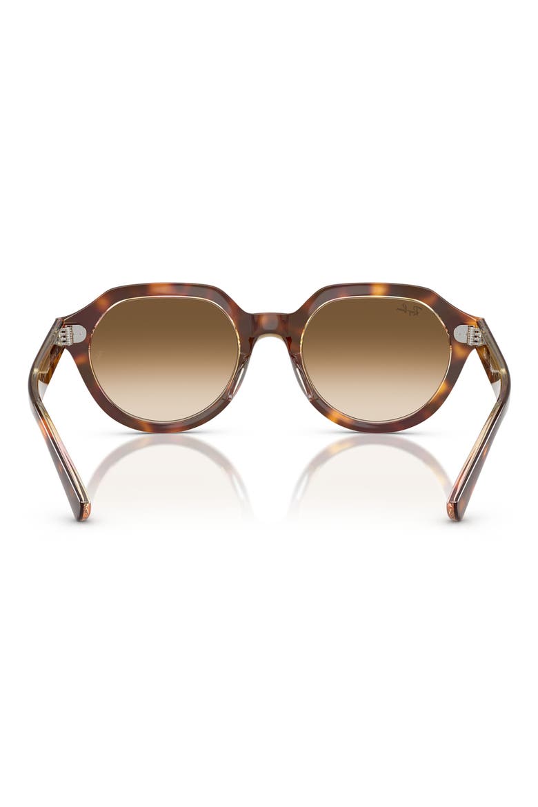 Gina 53mm Gradient Square Sunglasses, Alternate, color, CLEAR BROWN MULTI