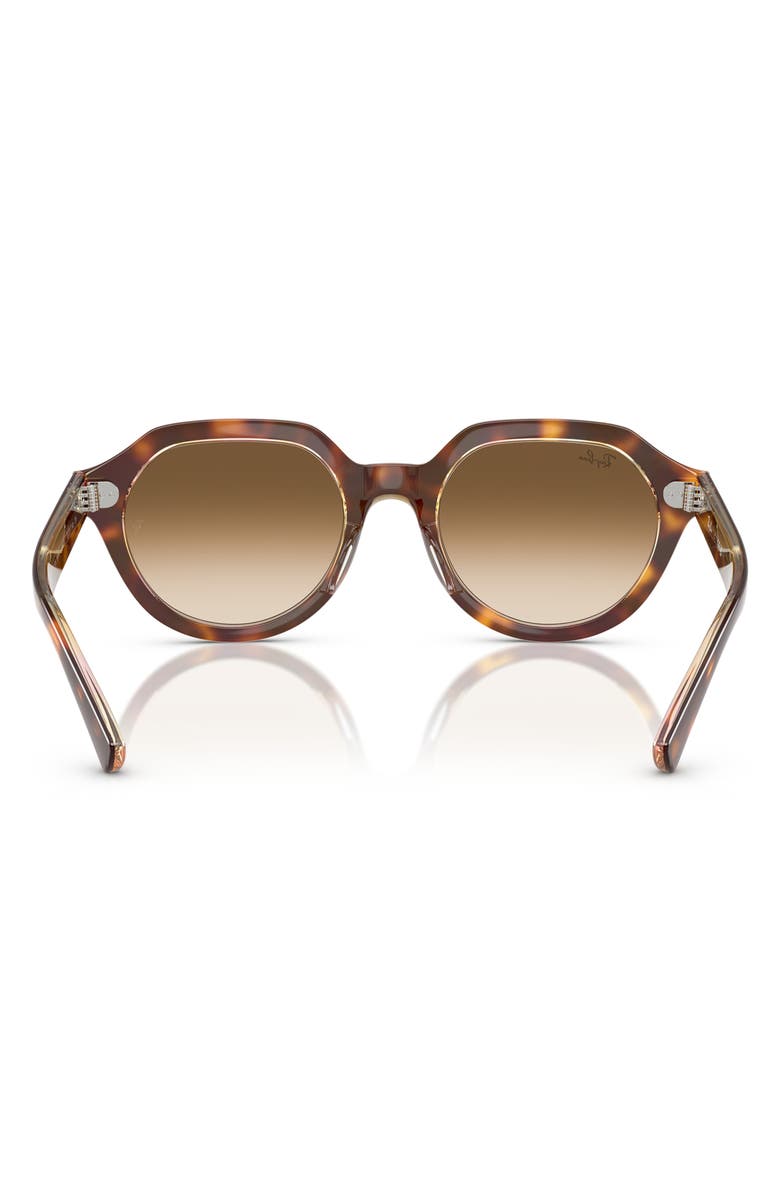 Ray-Ban Gina 53mm Gradient Square Sunglasses, Alternate, color, Clear Brown Multi