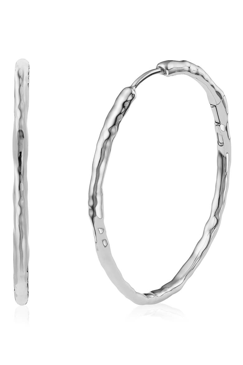 MV Siren™ Muse Large Hoops, Main, color, SILVER