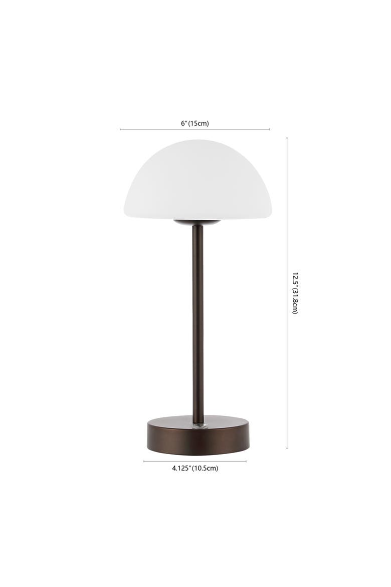 Xavier Modern Minimalist Iron Rechargeable Integrated Portable LED Table Lamp, Alternate, color, Oil Rubbed Bronze