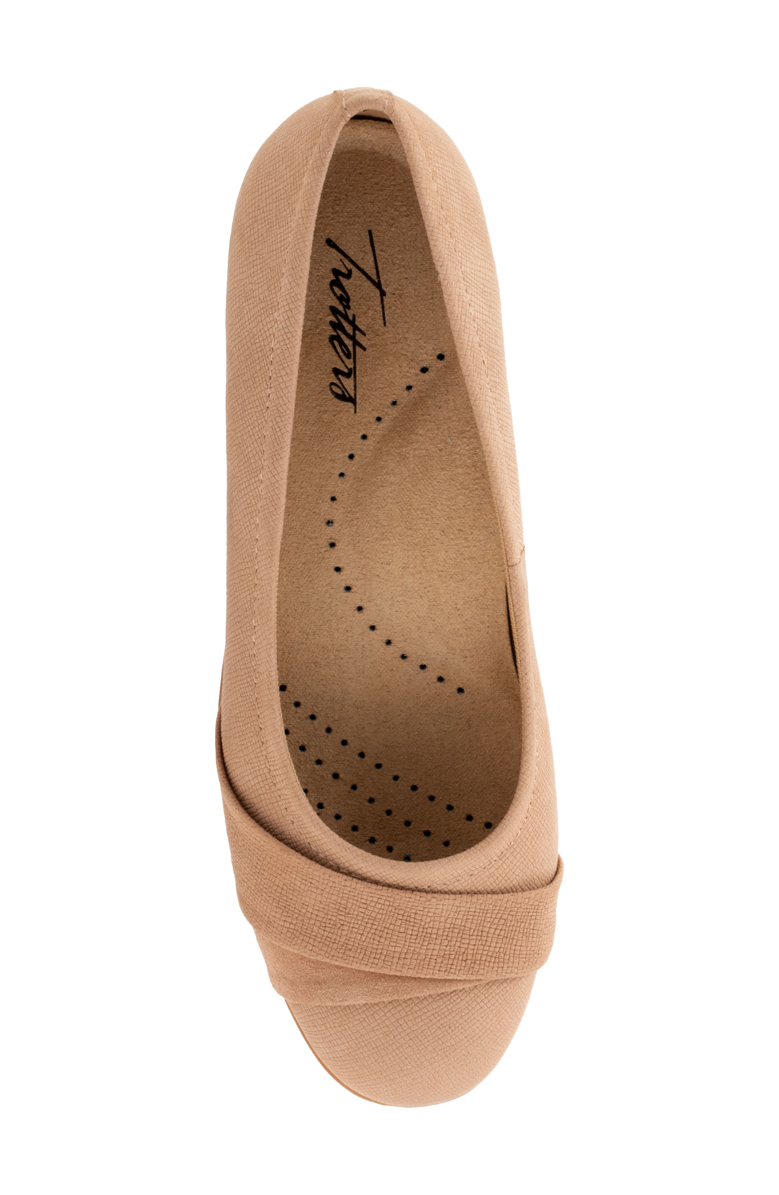 Danni Leather & Suede Flat, Alternate, color, SAND NUBUCK