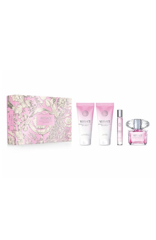 Versace Bright Crystal 4-piece Gift Set In Transparent