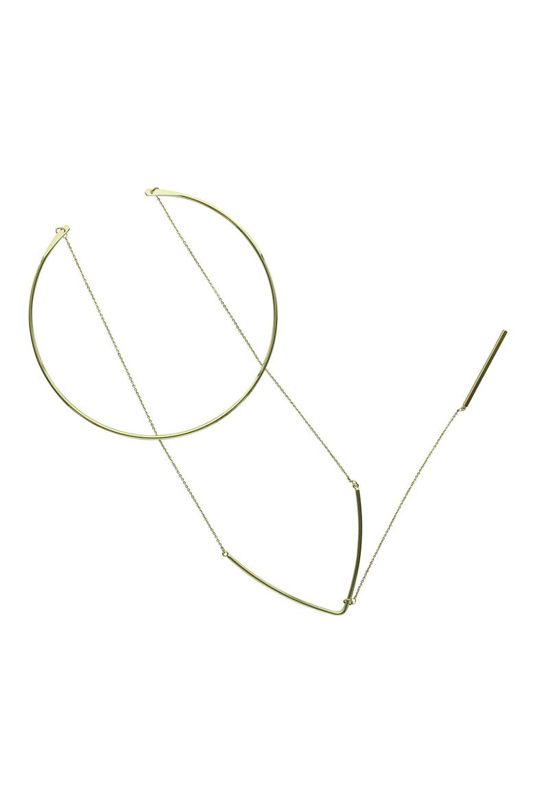 Layered Chain Necklace, Main, color, GOLD