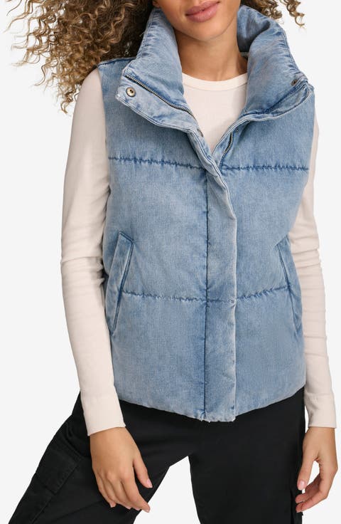 Denim Puffer Vest