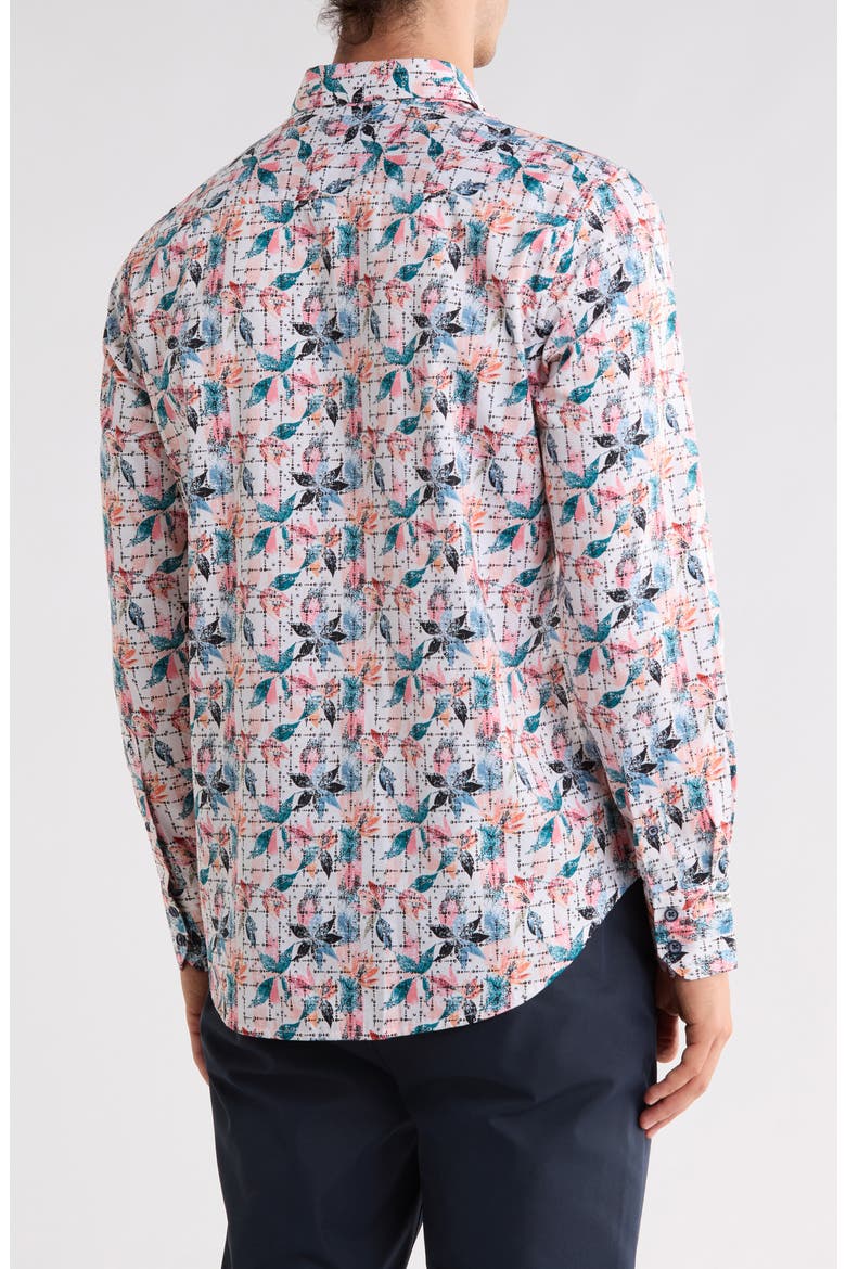 Spargo Floral Print Long Sleeve Cotton Shirt, Alternate, color, MULTI