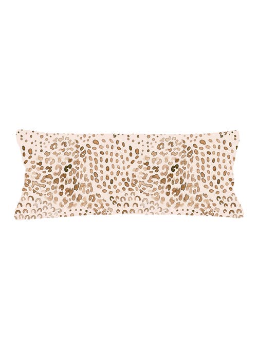 Anaya Brown Cheetah Velvet Pillow With Down Alternative Insert In Brown