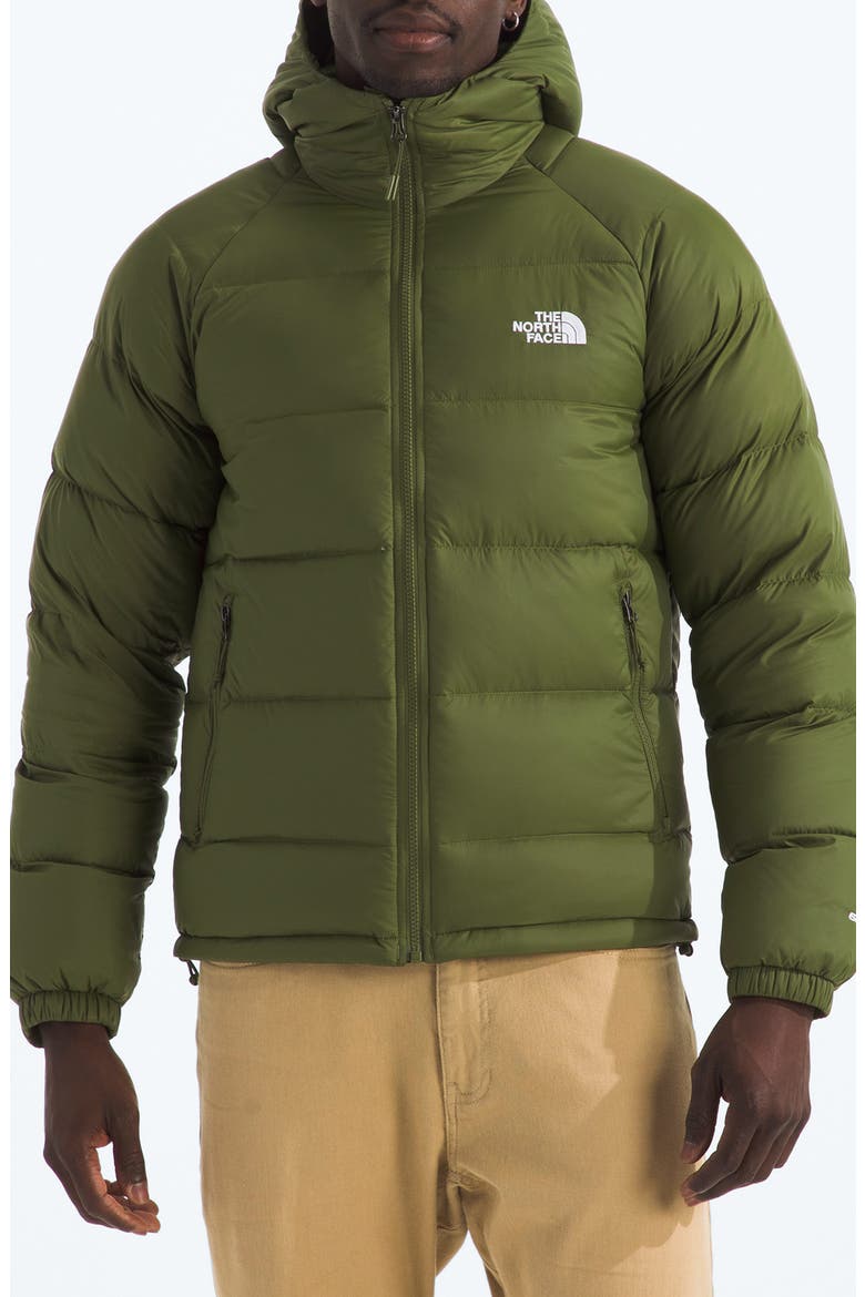 Hydrenalite 600 Fill Power Down Hooded Jacket, Main, color, WOODLAND GREEN