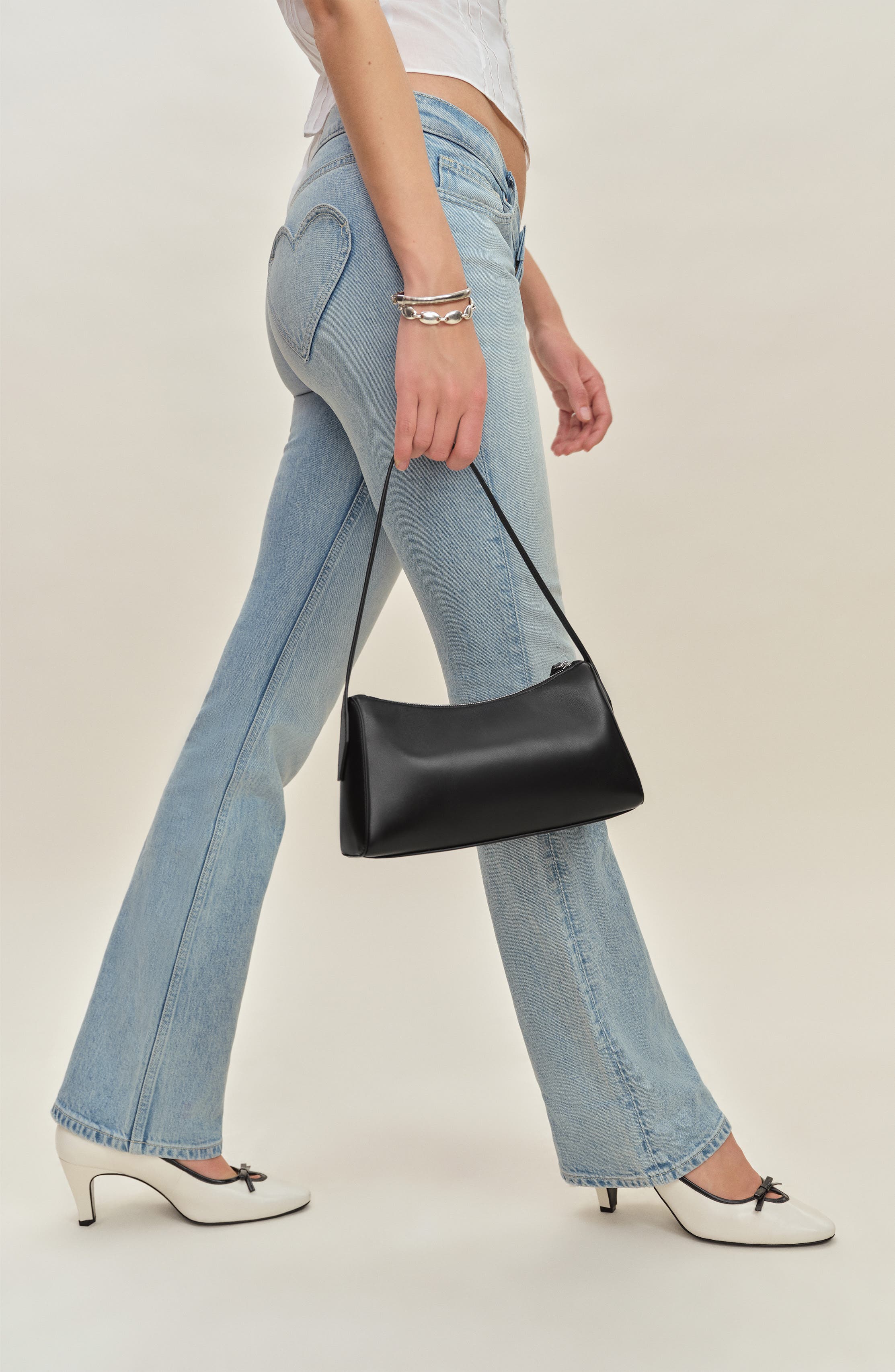 Reformation Hannah Leather Shoulder Bag, Alternate, color, 