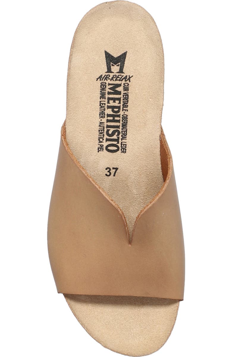 Mephisto Lisane Slide Sandal, Alternate, color, Camel Scratch Leather
