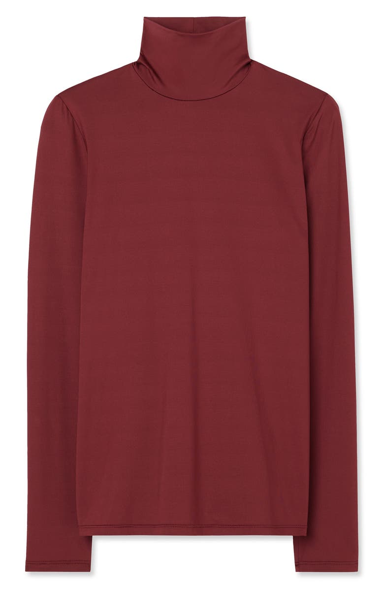 St. John Collection Nuda Jersey Turtleneck Top, Alternate, color,