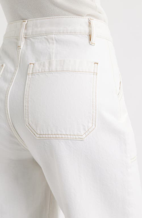 Frame The Utility Cuff Wide Leg Jeans