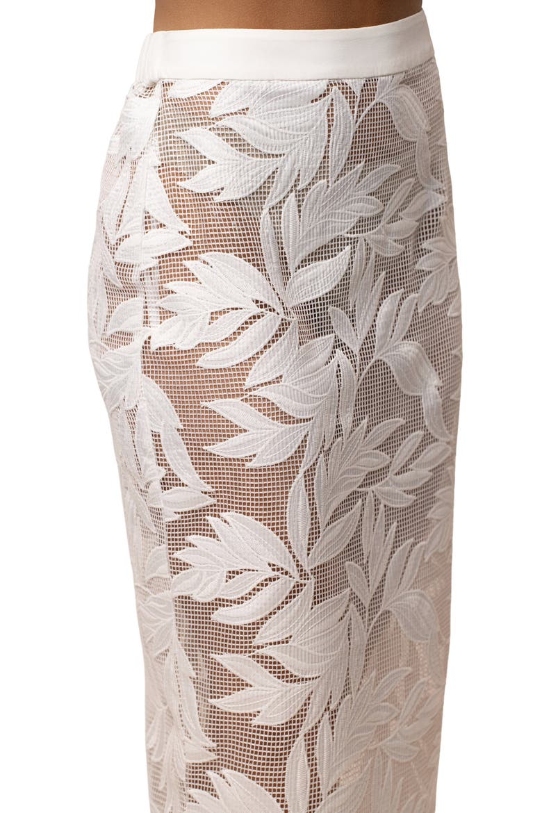 Bali Nights Embroidered  Skirt, Alternate, color, White