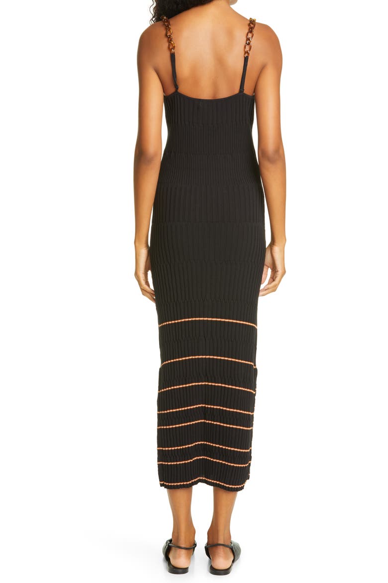 Jonathan Simkhai Mixed Ribbing Tank Dress, Alternate, color, BLACK