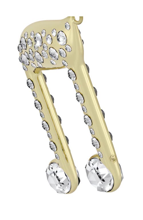 Swarovski Holiday Magic Music Note Crystal Ornament In Gold