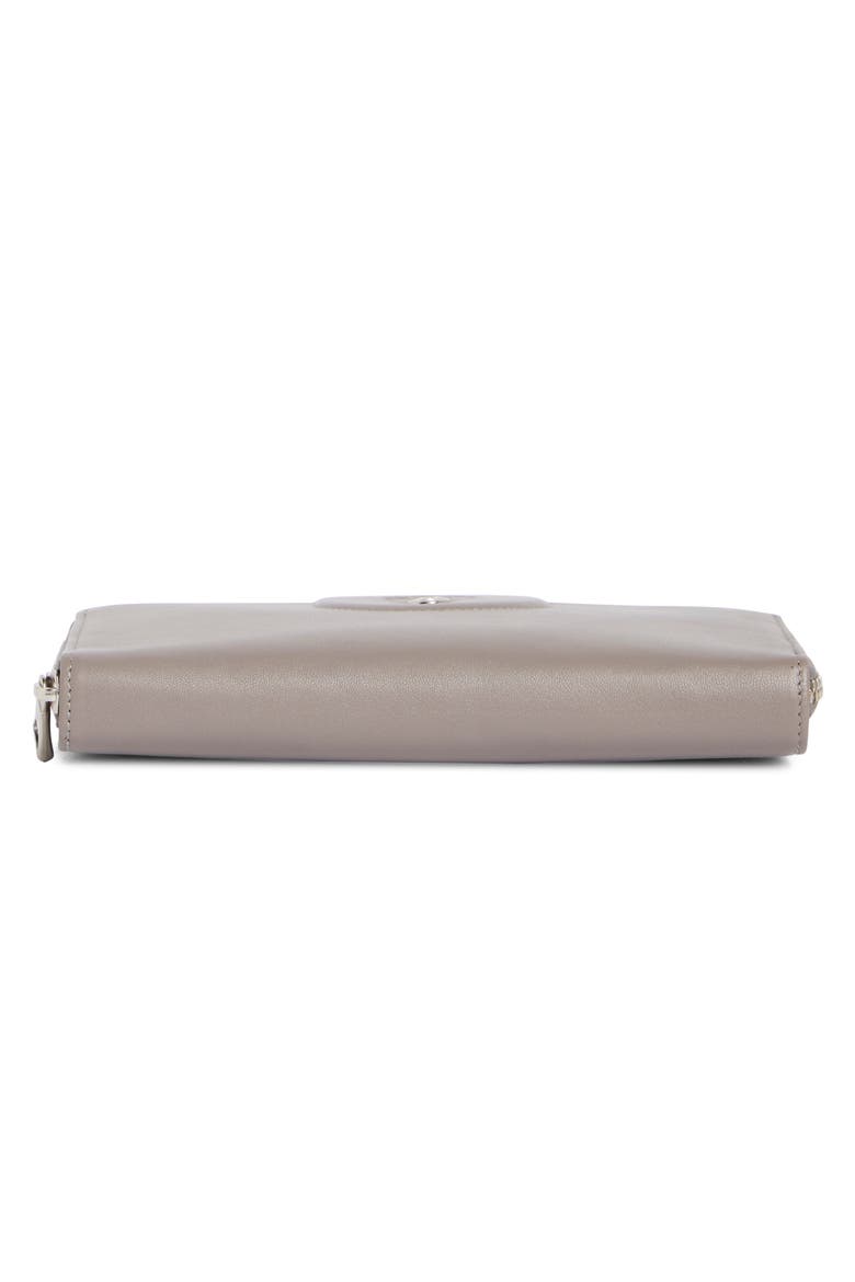 Le Pilage Cuir Large Zip Wallet, Alternate, color, PEBBLE